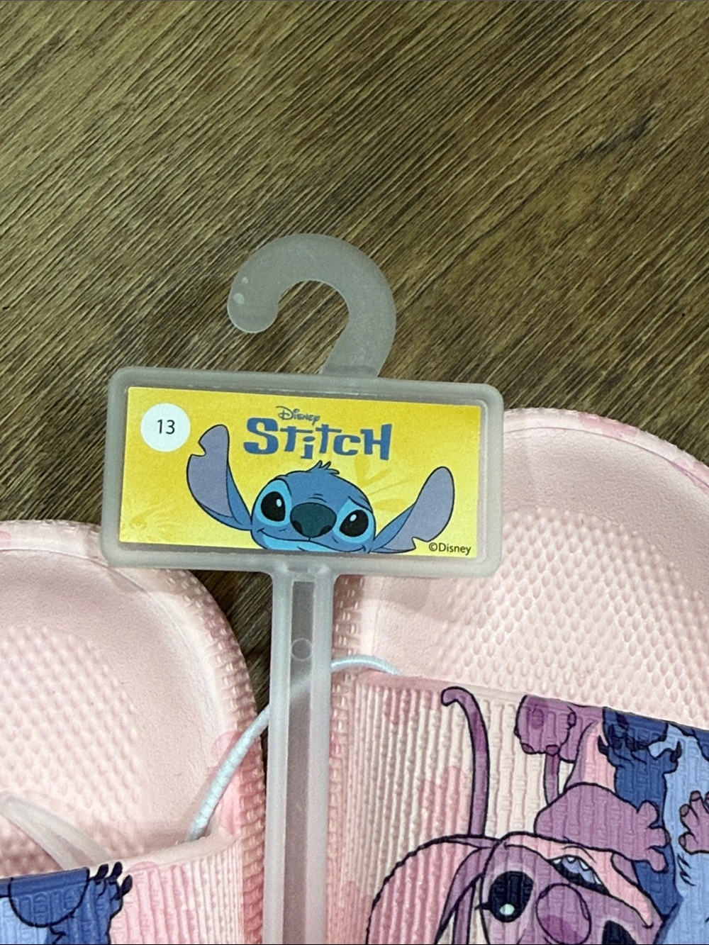 Disney Pink Stitch & Angel Slide Sandals for Kids Size 13 - Picture 3 of 3